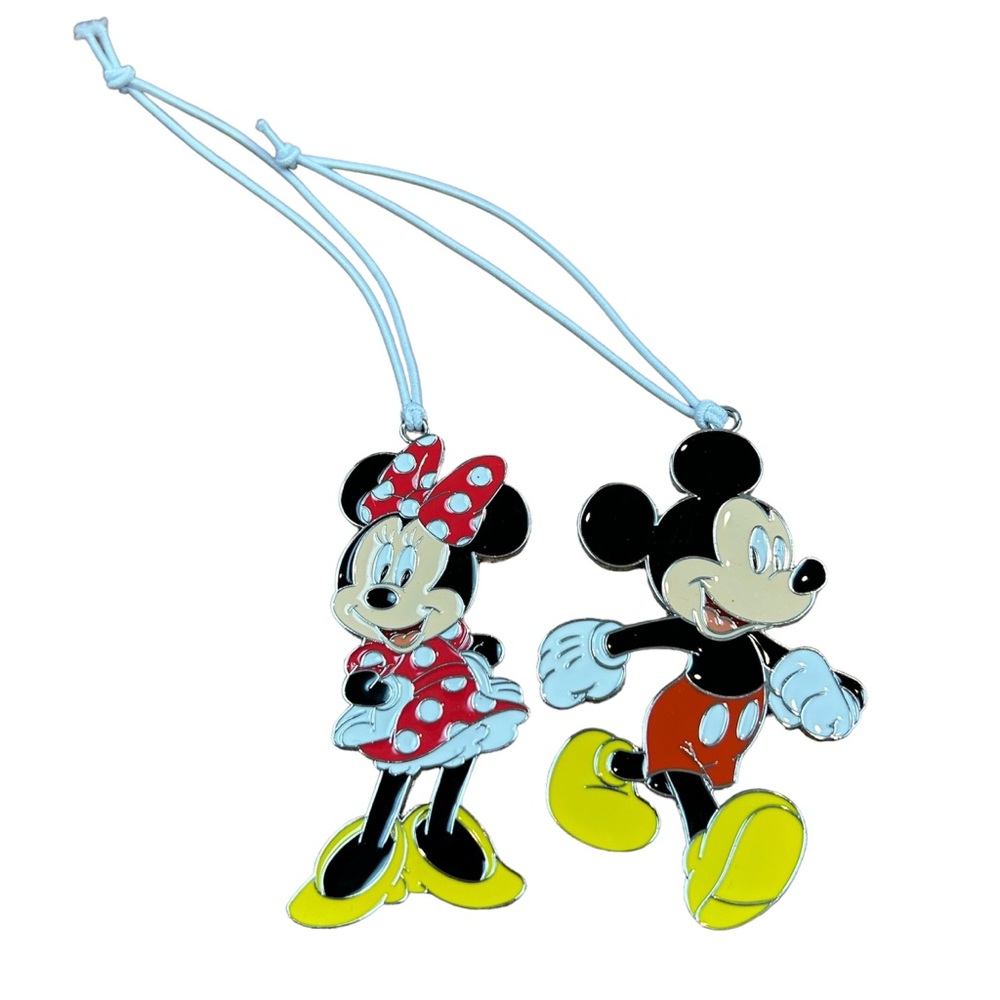 Mickey and Minnie Mouse Enamel Ornaments